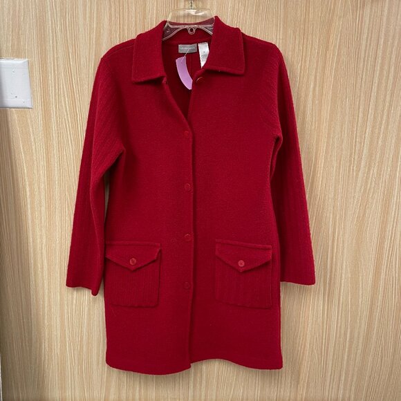 Liz Claiborne Wool Duster Cardigan Size Medium - Picture 1 of 5